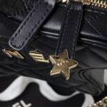 Chanel 24C AS4579 Star Bag Black Lambskin Light Gold Hardware - Image 6