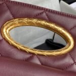 Chanel 24B AS5038 Lambskin Clutch Burgundy - Image 6
