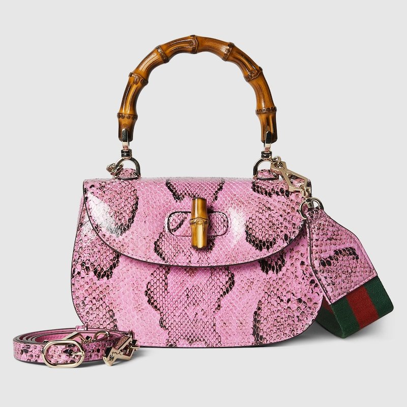 c24aeffd481c4d7ca959ac11b3520773.jpg Gucci Bamboo 1947 small python bag - Image 1