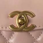 Chanel AS4416 Mini Shopping Bag Shiny Aged Calfskin Gold Tone Metal Light Pink - Image 3