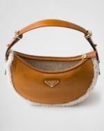Prada Arqué Small Shearling Shoulder Bag - Image 4