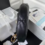 Chanel 24C AS4638 19 Hobo Bag Black Lambskin Mixed Metal Hardware - Image 6