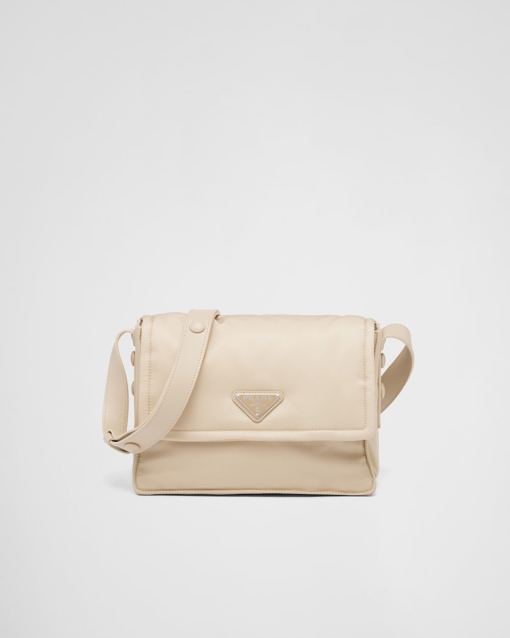 d04d324eb7e24322a4c0fb674c310551.jpg Small Padded Re-Nylon Shoulder Bag - Image 1