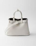 Prada Buckle Small Leather Handbag With Belt
