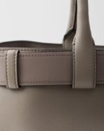 Prada Buckle Large Leather Handbag With Belt - Image 4
