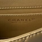 Chanel AS4847 Mini Flap Bag With Top Handle Lambskin Resin Gold - Image 9