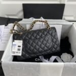 Chanel Classic 11.12 Handbag Caviar Gold Hardware - Image 2