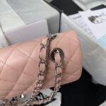 Chanel Small Classic Handbag Caviar Silver Hardware - Image 4
