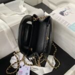 Chanel AS4416 Mini Shopping Bag Shiny Aged Calfskin Gold Tone Metal Black - Image 4