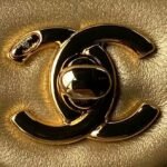 Chanel AS4847 Mini Flap Bag With Top Handle Lambskin Resin Gold - Image 3