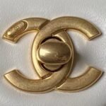Chanel AS4385 Mini Flap Bag Pearl Lambskin Faux Pearl & Gold Metal White - Image 3