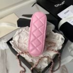 Chanel 24S AP4000 Mini Clutch with Chain Crossbody Bag Pink Caviar Light Gold Hardware - Image 6