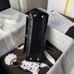 Chanel A92990 Small Flap Bag With Top Handle Black Shiny Calfskin Black - Image 5
