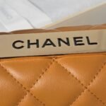 Chanel AS4654 Mini Trendy CC Flap Bag Caramel Lambskin Light Gold Hardware - Image 4
