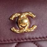 Chanel 24B AS5038 Lambskin Clutch Burgundy - Image 2