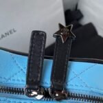 Chanel 24C AS4579 Star Bag Sky Blue and Black Satin Black Metal Hardware - Image 7
