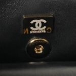 Chanel 24C AS4543 Mini Flap Bag Chain Bag Top Handle Black Lambskin - Image 7