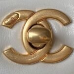 Chanel AS4861 Small Flap Bag Pearl Lambskin Faux Pearl & Gold Metal White - Image 3