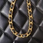 Chanel 24C AS4596 Vintage Logo Quilted Lambskin Shoulder Bag Black - Image 6