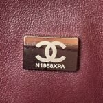 Chanel Classic 11.12 Handbag Caviar Silver Hardware Burgundy Interior - Image 9