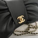 Chanel 24B AS5129 Metallic Lambskin Butterfly Evening Bag Black - Image 6