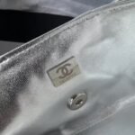 Chanel 24B AS5129 Metallic Lambskin Butterfly Evening Bag Metallic Silver - Image 7