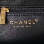 Chanel AS4416 Mini Shopping Bag Shiny Aged Calfskin Gold Tone Metal Black - Image 6