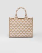 Small Prada Symbole Embroidered Fabric Handbag - Image 6