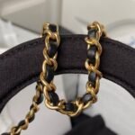 Chanel AS4416 Mini Shopping Bag Velvet and Black Calfskin Gold-Tone Metal Black - Image 4