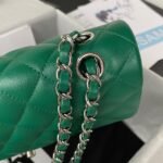 Chanel Small Classic Handbag Silver Hardware - Image 4
