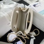 Chanel AS4416 Mini Shopping Bag Shiny Aged Calfskin Gold Tone Metal Off-White - Image 6