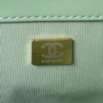 Chanel 24C AS4596 Vintage Logo Quilted Lambskin Shoulder Bag Light Green - Image 7