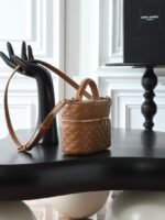 Saint Laurent Mini Gaby Vanity Quilted Leather Bag Brown - Image 3