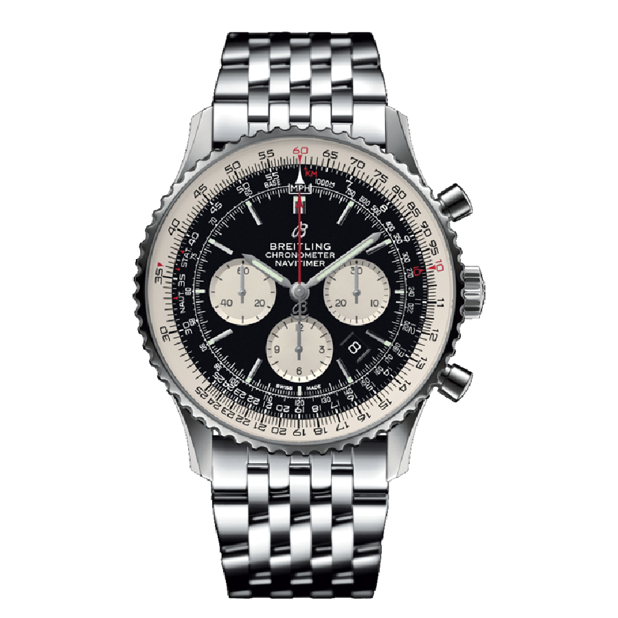 Breitling-Navitimer-B01-Black-Replica-1.webp Breitling Navitimer B01 Chronograph AB0121211B1A1 "Black Dial" Premium Duplicate Edition - Image 1