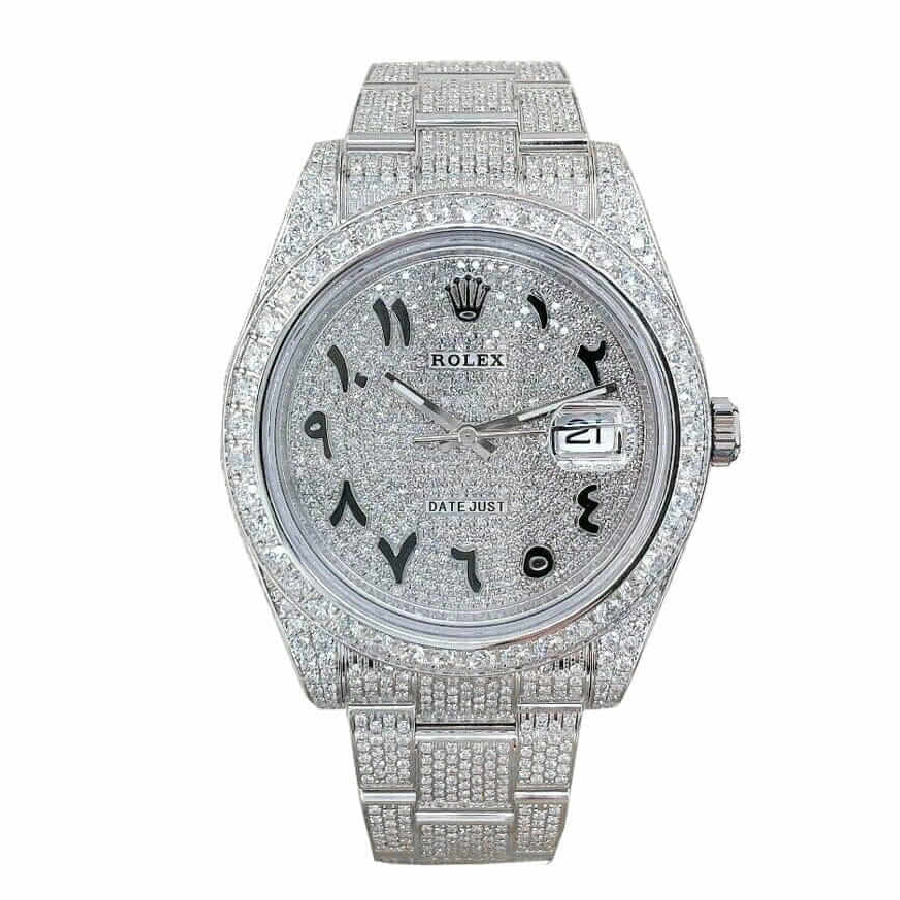 Rolex-Datejust-116300-White-Gold-Diamond-Arabic-Dial-Iced-Out-Replica-1.webp Rolex Datejust 126300 "Iced Out Arabic Dial" Super Clone Quality - Image 1