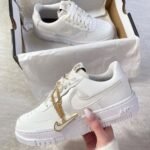 AJ FORCE 1 LOW PIXEL GRAY GOLD CHAIN - Premium Quality Streetwear Sneaker - Image 2