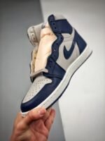 AJ Jordan 1 High 85 Georgetown College Navy/White/Tech Grey BQ4422-400 - Premium Quality Streetwear Sneaker - Image 5