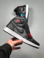AJ Jordan 1 High OG Black Satin Black/Gym Red-Black-White - Premium Quality Streetwear Sneaker - Image 4