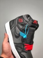AJ Jordan 1 High OG Black Satin Black/Gym Red-Black-White - Premium Quality Streetwear Sneaker - Image 6