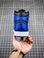 AJ Jordan 1 High OG Black/Varsity Royal-White 555088-007 - Premium Quality Streetwear Sneaker - Image 8
