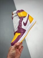 AJ Jordan 1 High OG Brotherhood University Gold/Light Bordeaux-White 555088-706 - Premium Quality Streetwear Sneaker - Image 5