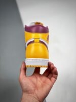 AJ Jordan 1 High OG Brotherhood University Gold/Light Bordeaux-White 555088-706 - Premium Quality Streetwear Sneaker - Image 8