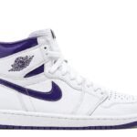 AJ Jordan 1 High OG 'Court Purple' Unfading Sneaker - Premium Quality Streetwear Sneaker