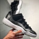 AJ Jordan 11 Low Barons Black/Metallic Silver-White 528895-010 - Premium Quality Streetwear Sneaker