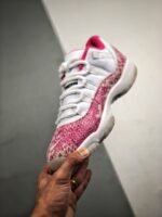 AJ Jordan 11 Low WMNS Pink Snakeskin White/Watermelon-Black - Premium Quality Streetwear Sneaker - Image 3