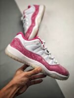 AJ Jordan 11 Low WMNS Pink Snakeskin White/Watermelon-Black - Premium Quality Streetwear Sneaker