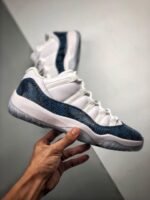 AJ Jordan 11 Navy Snakeskin CD6846-102 Men and Women Size from US 5.5 to US 11 - Premium Quality Streetwear Sneaker - Image 5