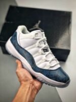 AJ Jordan 11 Navy Snakeskin CD6846-102 Men and Women Size from US 5.5 to US 11 - Premium Quality Streetwear Sneaker - Image 7