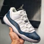 AJ Jordan 11 Navy Snakeskin CD6846-102 Men and Women Size from US 5.5 to US 11 - Premium Quality Streetwear Sneaker