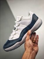 AJ Jordan 11 Navy Snakeskin CD6846-102 Men and Women Size from US 5.5 to US 11 - Premium Quality Streetwear Sneaker - Image 4